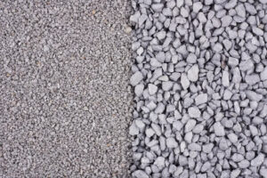 crushed and clear stone gravel