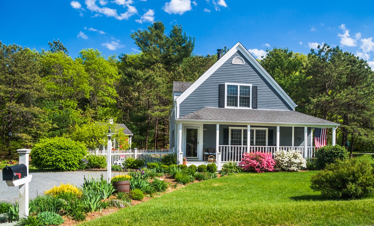 Landscaping around home using topsoil