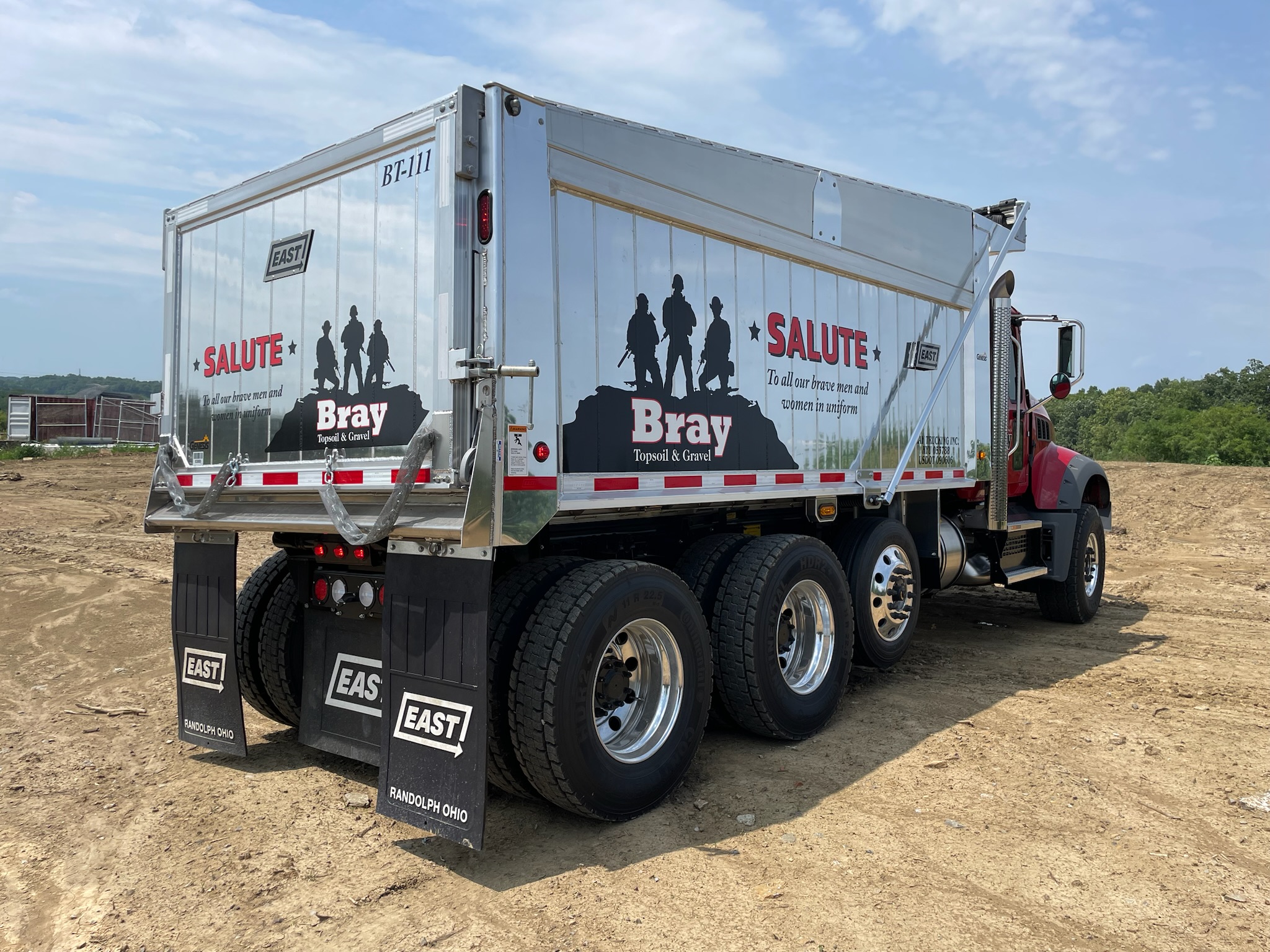 Dump truck gravel delivery